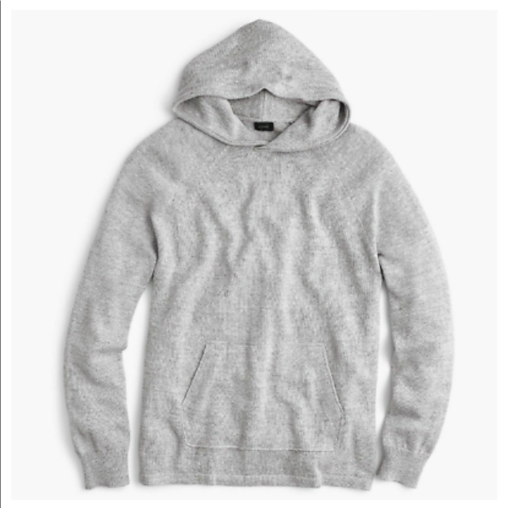NWT J. Crew Cotton Wool Sweater Hoody Grey Size S